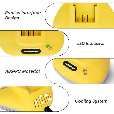 Enventor 20V MAX Battery Quick Charger Replacement