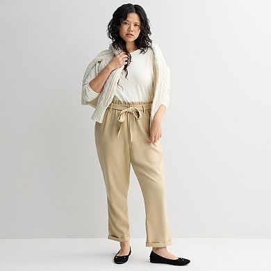 Juniors' Plus Size SO® Paperbag Pants