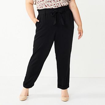 Juniors' Plus Size SO® Paperbag Pants