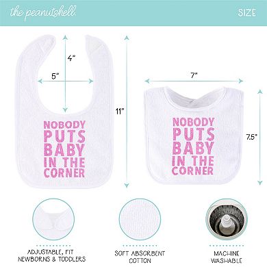 The Peanutshell 10-Pack Pastel Girl Terry Cloth Baby Feeding Bibs