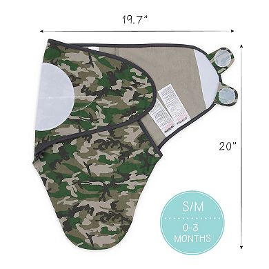 The Peanutshell Camo Elephant 3-Pack Swaddle Set - 0/3 Months