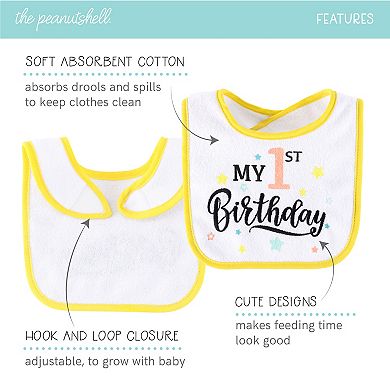 The Peanutshell 10-Pack Holiday Terry Cloth Baby Feeding Bibs