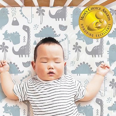 The Peanutshell 4-Pack Dinosaur Fitted Crib Sheets