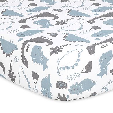 The Peanutshell 4-Pack Dinosaur Fitted Crib Sheets