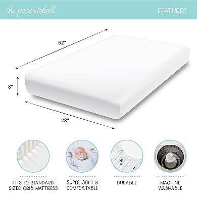 The Peanutshell 4-Pack Elephant Fitted Crib Sheets