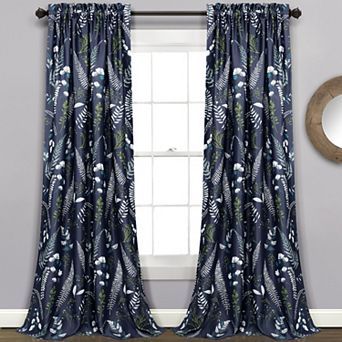 Lush Decor Devonia Set of 2 Allover Light Filtering Window Curtain Panels
