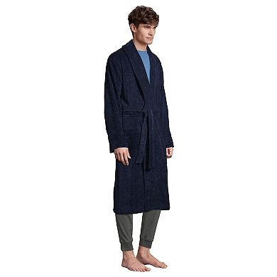 Big & Tall Lands' End Calf-Length Turkish Terry Robe