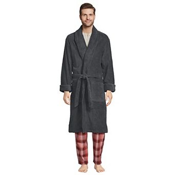 Big & Tall Lands' End Calf-Length Turkish Terry Robe