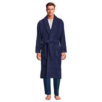 Big & Tall Lands' End Calf-Length Turkish Terry Robe