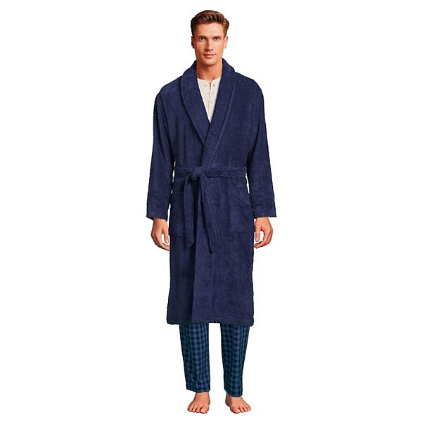 Big & Tall Lands' End CalfLength Turkish Terry Robe