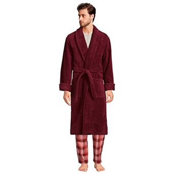 Big & Tall Lands' End Calf-Length Turkish Terry Robe