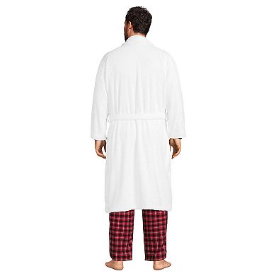 Big & Tall Lands' End Calf-Length Turkish Terry Robe