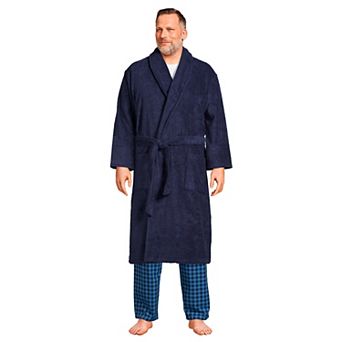 Big & Tall Lands' End Calf-Length Turkish Terry Robe