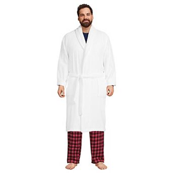 Big & Tall Lands' End Calf-Length Turkish Terry Robe