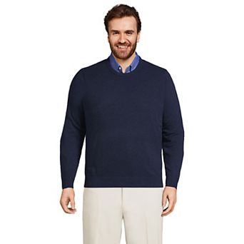 Big & Tall Lands' End Fine Gauge Cashmere Sweater