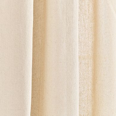 Lush Decor 2-Piece Modern Embroidered Edge Attached Valance Window Curtain Panel Set