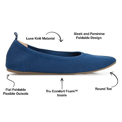 Journee Jersie Tru Comfort Foam™ Women's Foldable Flats