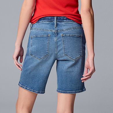 Women's Simply Vera Vera Wang High-Rise Bermuda Shorts