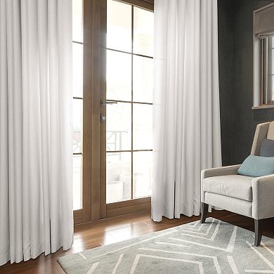 EFF Italian Faux Linen Room Darkening Grommet Window Curtain Panel