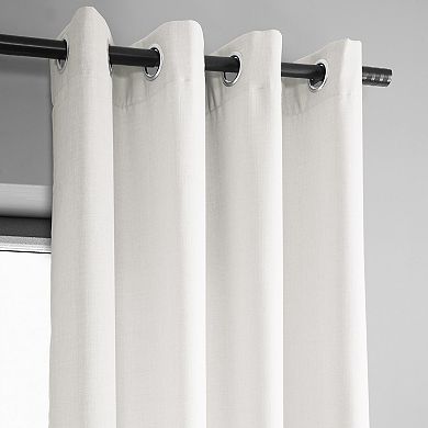 EFF Italian Faux Linen Room Darkening Grommet Window Curtain Panel