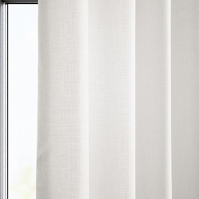EFF Italian Faux Linen Room Darkening Grommet Window Curtain Panel