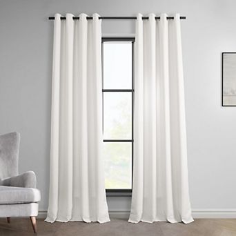 EFF Italian Faux Linen Room Darkening Grommet Window Curtain Panel