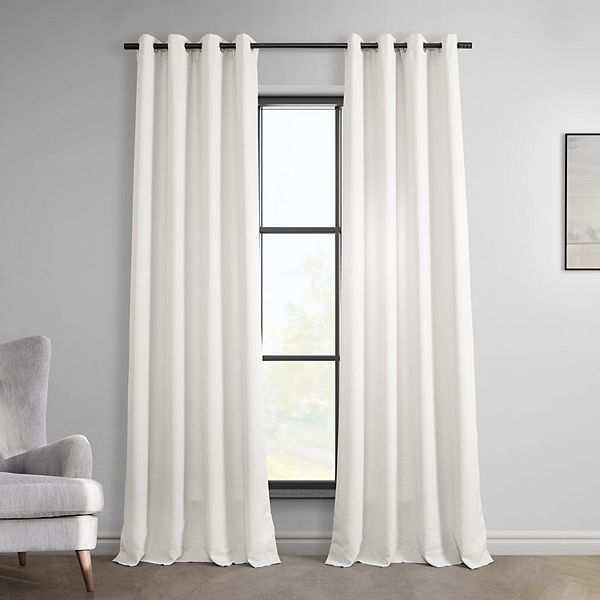 EFF Italian Faux Linen Grommet Curtain Panel