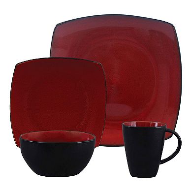 Gibson Elite Soho Lounge Square 16pc Dinnerware Set