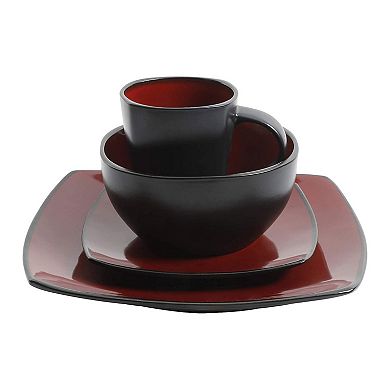 Gibson Elite Soho Lounge Square 16pc Dinnerware Set