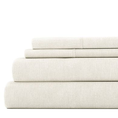 Home Collection Luxury Rayon From Bamboo & Linen Blend 4-piece Sheet Set