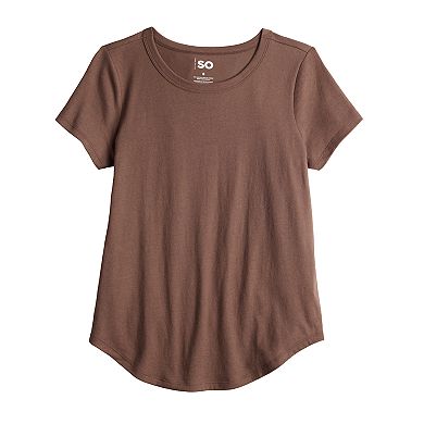 Juniors' SO® Short Sleeve Crewneck Tee