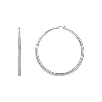 Aurielle Polished 70 mm Graduated Hoop Earrings