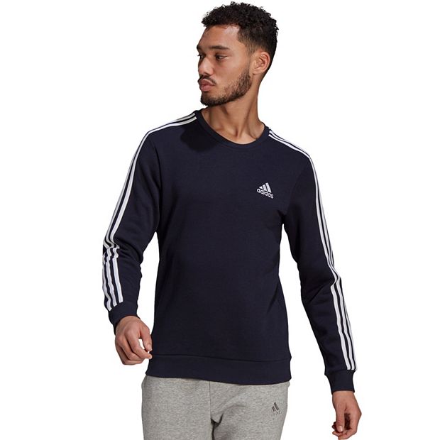 Adidas fleece crew sweatshirt best sale