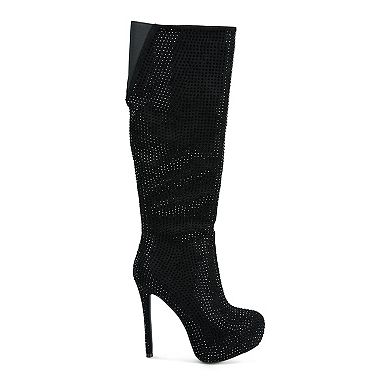 London Rag Nebula Diamante Women's Knee-High Boots