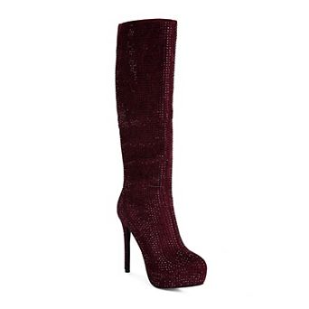 London Rag Nebula Diamante Women's Knee-High Boots