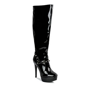 London Rag patent Stiletto Women's Knee-High Boots