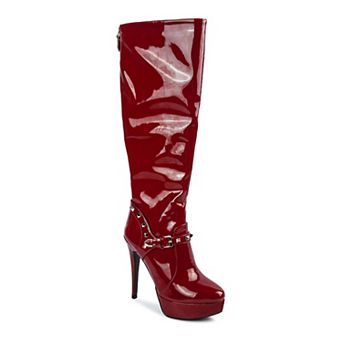 London Rag patent Stiletto Women's Knee-High Boots