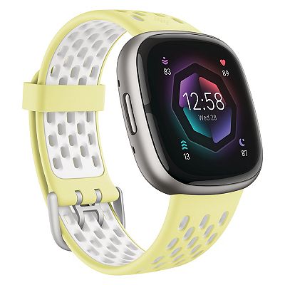 ZWGKKYGYH Compatible with Fitbit Sense Versa 4 Sense 2 and Versa 3 Bands  for Women Men, Stainless Steel Mesh Metal Band Replacement for Versa 
