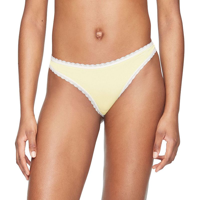 Womens Calvin Klein Flirty Thong Panty QD3705, Size: Medium, Green