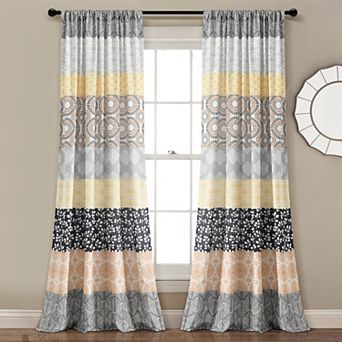 Lush Decor Set of 2 Bohemian Stripe Window Curtain Panels