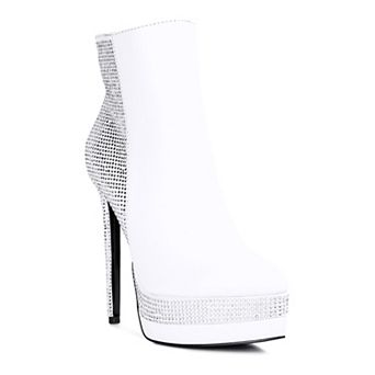 London Rag Encanto Diamante Women's Heeled Ankle Boots