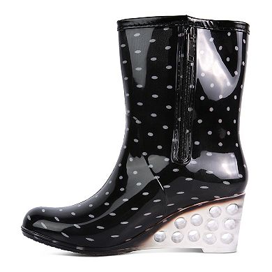 London Rag Drench Women's Wedge Rainboots