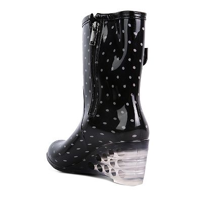 London Rag Drench Women's Wedge Rainboots