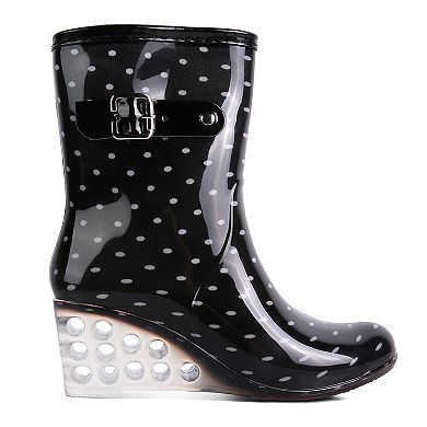 London Rag Drench Women's Wedge Rainboots