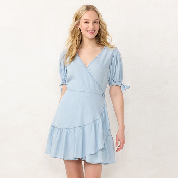 Petite LC Lauren Conrad Mini Wrap Dress