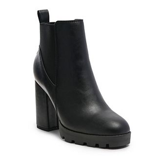 London Rag Bolt Women's Block Heeled Chelsea Boots