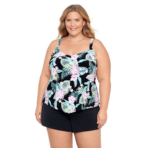 Plus Size Bal Harbour Paradise Tankini Top