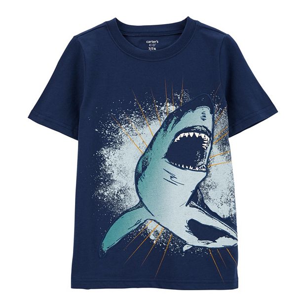 Carter's shark hot sale shirt