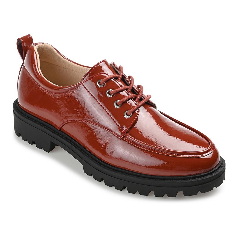 Journee Women's Tru Comfort Foam Zina Oxford Shoes, Size: 5.5, Brick