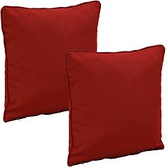 Sorra Home 18 in. x 18 in. x 6 in. Gardenia Seaglass Square Outdoor/Indoor Knife Edge Throw Pillow (Set of 2)